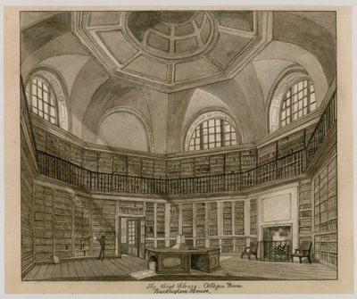 The Kings Library, Octagon Room, Buckingham Palace (wc papíron) alkotó: English School