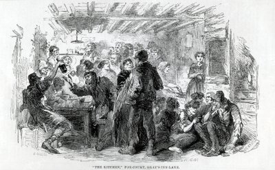 The Kitchen, Fox-Court Grays Inn Lane, 1851 alkotó: English School