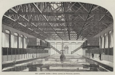 The Lambeth Baths (metszet) alkotó: English School