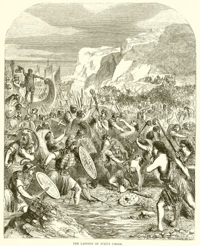 Julius Caesar partraszállása alkotó: English School