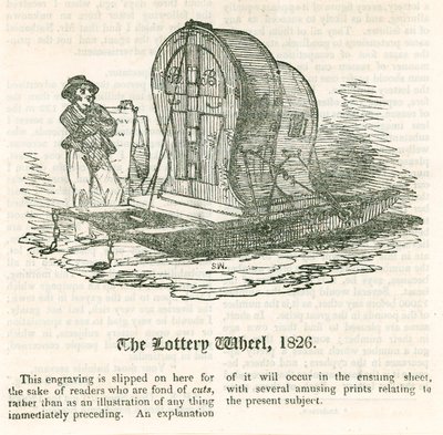 Die letzte Lotterie. Das Lotterierad, 1826 von English School
