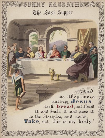 Az utolsó vacsora (színes metszet) alkotó: English School