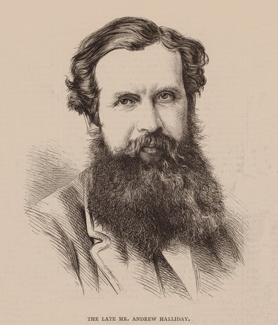 A néhai Andrew Halliday úr (metszet) alkotó: English School