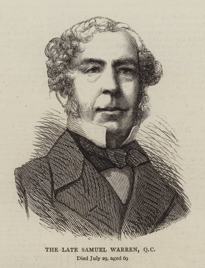 A néhai Samuel Warren, QC (metszet) alkotó: English School