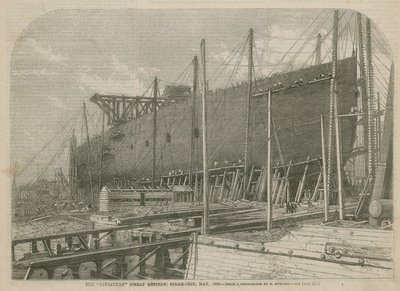 A Leviathan (Nagy Keleti) gőzhajó, 1856. május alkotó: English School