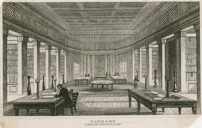 A London Institution könyvtára, Finsbury Circus, London alkotó: English School