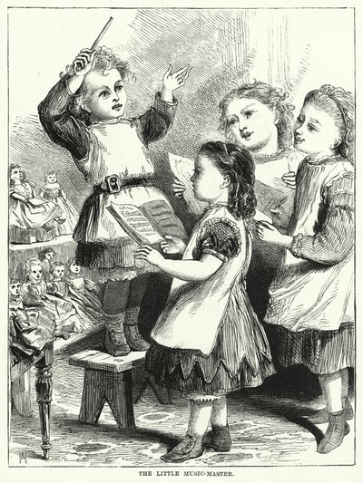 A kis zenemester (metszet) alkotó: English School