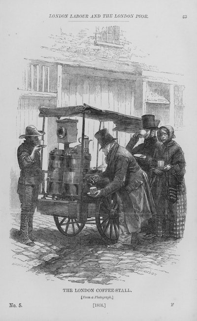 The London Coffee Stall (metszet) alkotó: English School