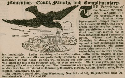 A londoni általános gyászraktár, a Regent Street, London alkotó: English School