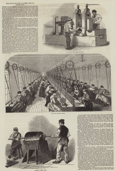 Acéltollak gyártása Birminghamben (metszet) alkotó: English School
