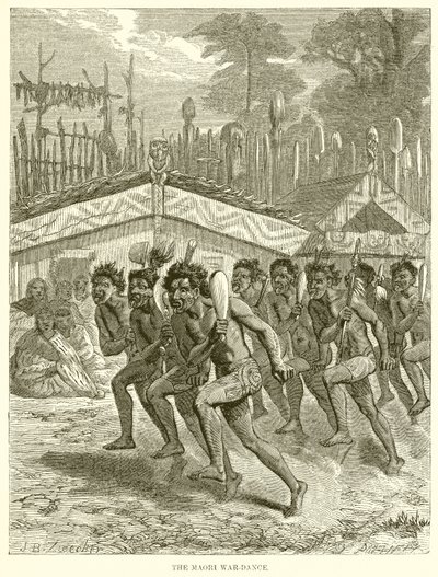 A maori háborús tánc alkotó: English School