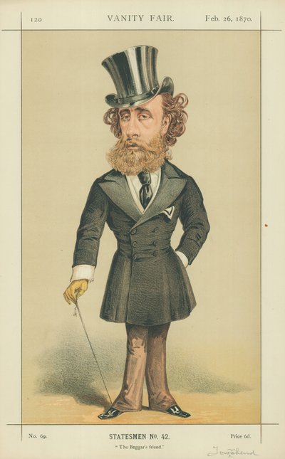 The Marquis (John) Townshend, A koldusok barátja, 1870. február 26., Vanity Fair rajzfilm alkotó: English School