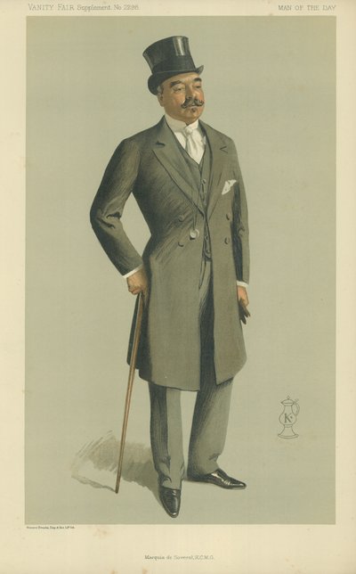 The Marquis de Soveral, rajzfilm a Vanity Fair magazinból, 1912. november 13. alkotó: English School