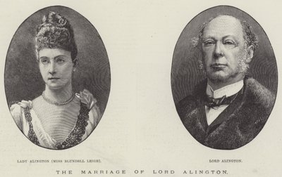 Lord Alington házassága (metszet) alkotó: English School