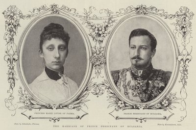 Ferdinánd bolgár herceg házassága (metszet) alkotó: English School