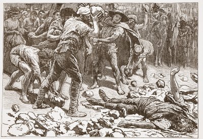Samosata Konstantin mártíromsága, illusztráció James Aitken Wylie (1808-1890) „A protestantizmus története” című művéből, pub. 1878 (metszet) alkotó: English School