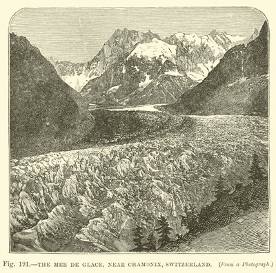 A Mer de Glace, Chamonix közelében, Svájcban alkotó: English School