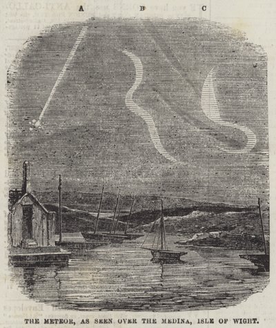 A Meteor a Medina felett, Wight-sziget (metszet) alkotó: English School
