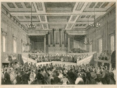 A Metropolitan Drapers találkozó a londoni Exeter Hallban alkotó: English School
