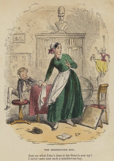 A huncut fiú (színes metszet) alkotó: English School