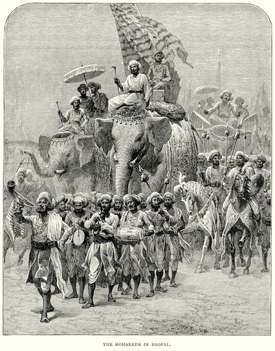 A Moharrem Bhopalban (metszet) alkotó: English School