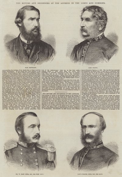 A beszéd indítói és másodlagosai a Lordokban és a Commonsban (metszet) alkotó: English School