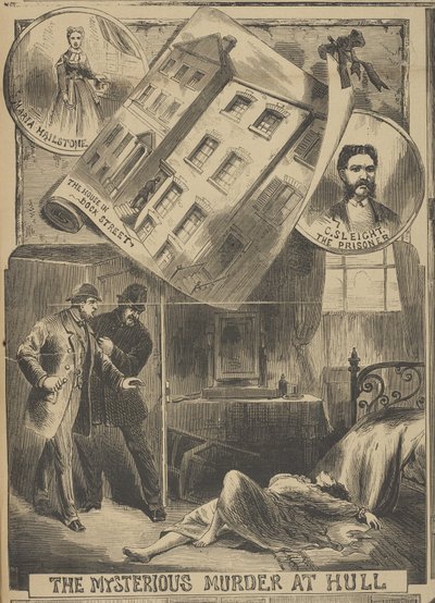 „A rejtélyes gyilkosság a hullában”, Illustrated Police News alkotó: English School