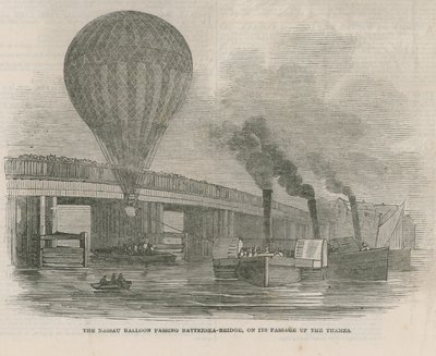 A nassaui léggömb a Battersea híd mellett alkotó: English School