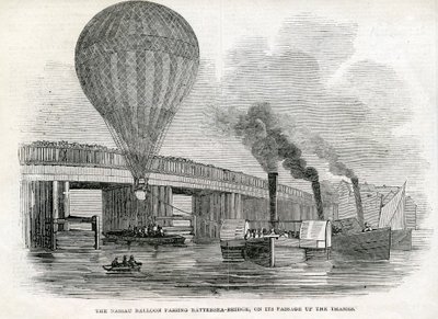 A nassaui léggömb a Battersea híd mellett alkotó: English School