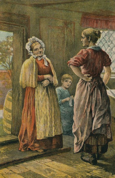 Az apósszomszéd (színes litográfia) alkotó: English School