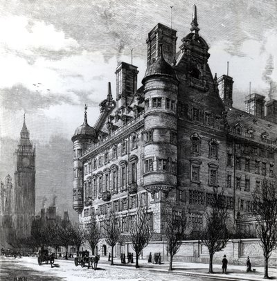The New Police Offices on the Victoria Embankment, H.W.B. metszet, megjelent a 