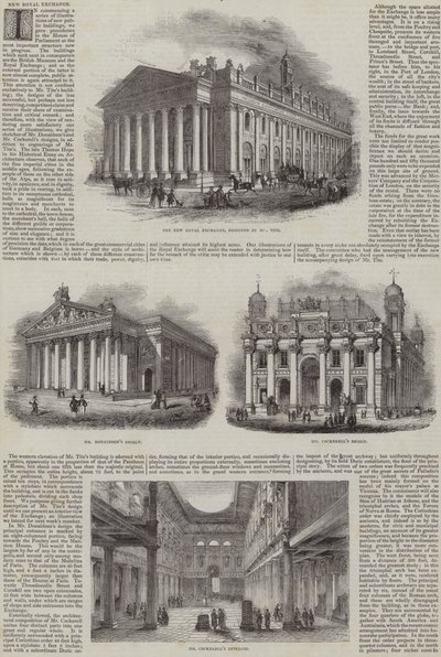 The New Royal Exchange, London, alternatív mintákkal (metszet) alkotó: English School