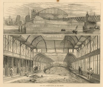 Az új úszófürdő a Temzén alkotó: English School