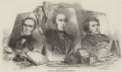 Az újonnan megválasztott királyi akadémikusok (metszet) alkotó: English School