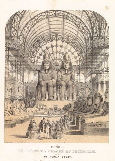 A núbiai udvar a sydenhami Crystal Palace-ban alkotó: English School