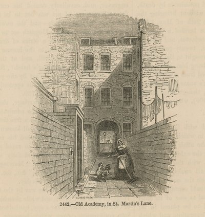 A régi akadémia a St Martins Lane-ben alkotó: English School