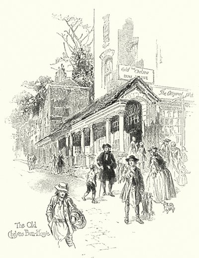 A régi Chelsea Bun-House (litho) alkotó: English School