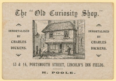 The Old Curiosity Shop, Portsmouth Street, Lincolns Inn Fields, London; Poole papírhulladék-kereskedő alkotó: English School