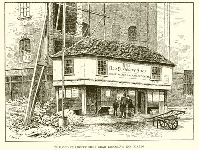 Az Old Curiosity Shop a Lincolns Inn Fields közelében alkotó: English School