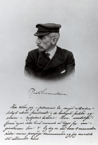 Roald Amundsens kézirat nyitóoldala alkotó: English School