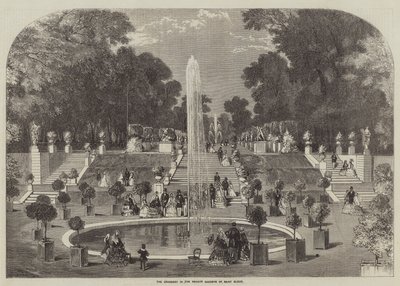 Narancsház Saint Cloud privát kertjében (metszet) alkotó: English School
