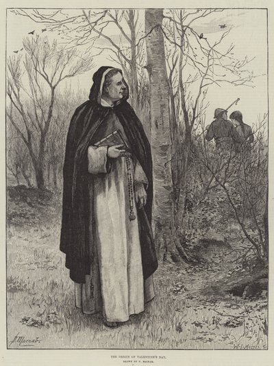 A Valentin-nap eredete (metszet) alkotó: English School