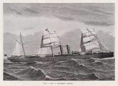 The P and O Steamship Valetta (metszet) alkotó: English School