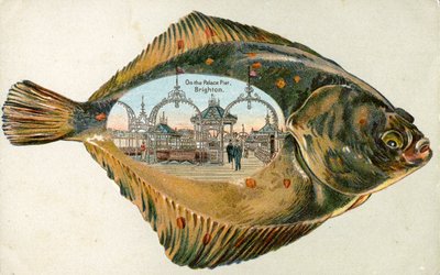A Palace Pier, Brighton talpon belül, 1880-1900 alkotó: English School