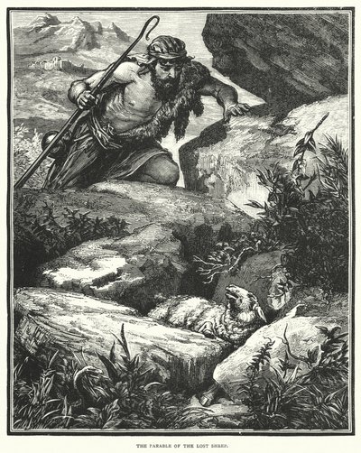 Példabeszéd az elveszett bárányról (metszet) alkotó: English School