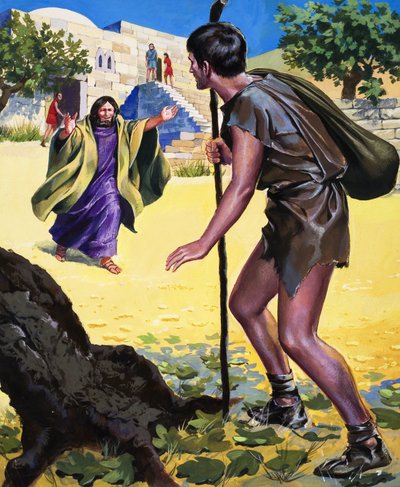 A tékozló fiú példázata (gouache, papír) alkotó: English School
