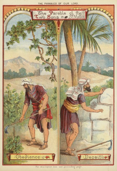Krisztus példázatai: A két fiú példázata (chromolitho) alkotó: English School