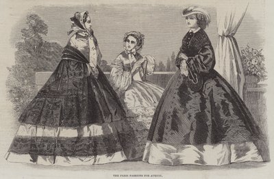 Párizsi divat augusztusban (metszet) alkotó: English School
