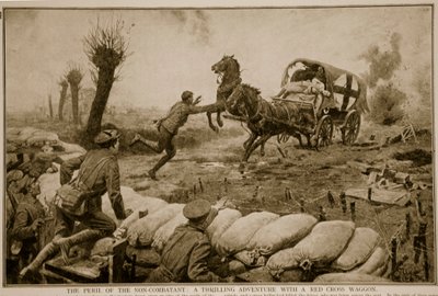 A nem harcoló veszedelme, Izgalmas kaland a Vöröskereszt kocsijával, 1914-1919 alkotó: English School