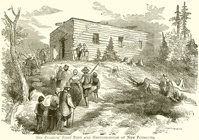 A zarándokok első erődje és találkozóháza New Plymouthban alkotó: English School